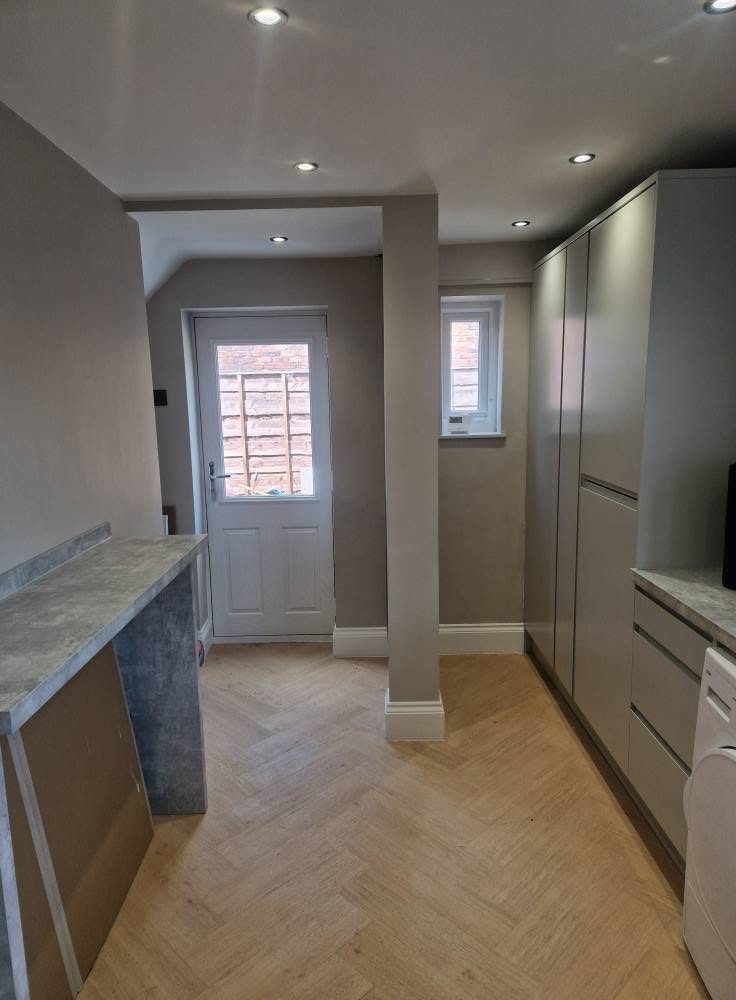 Utility area fitted out during a renovation, Ashburys Property Renovations, Stockport